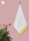Handloom Cotton Hand Towel With Block Print Border